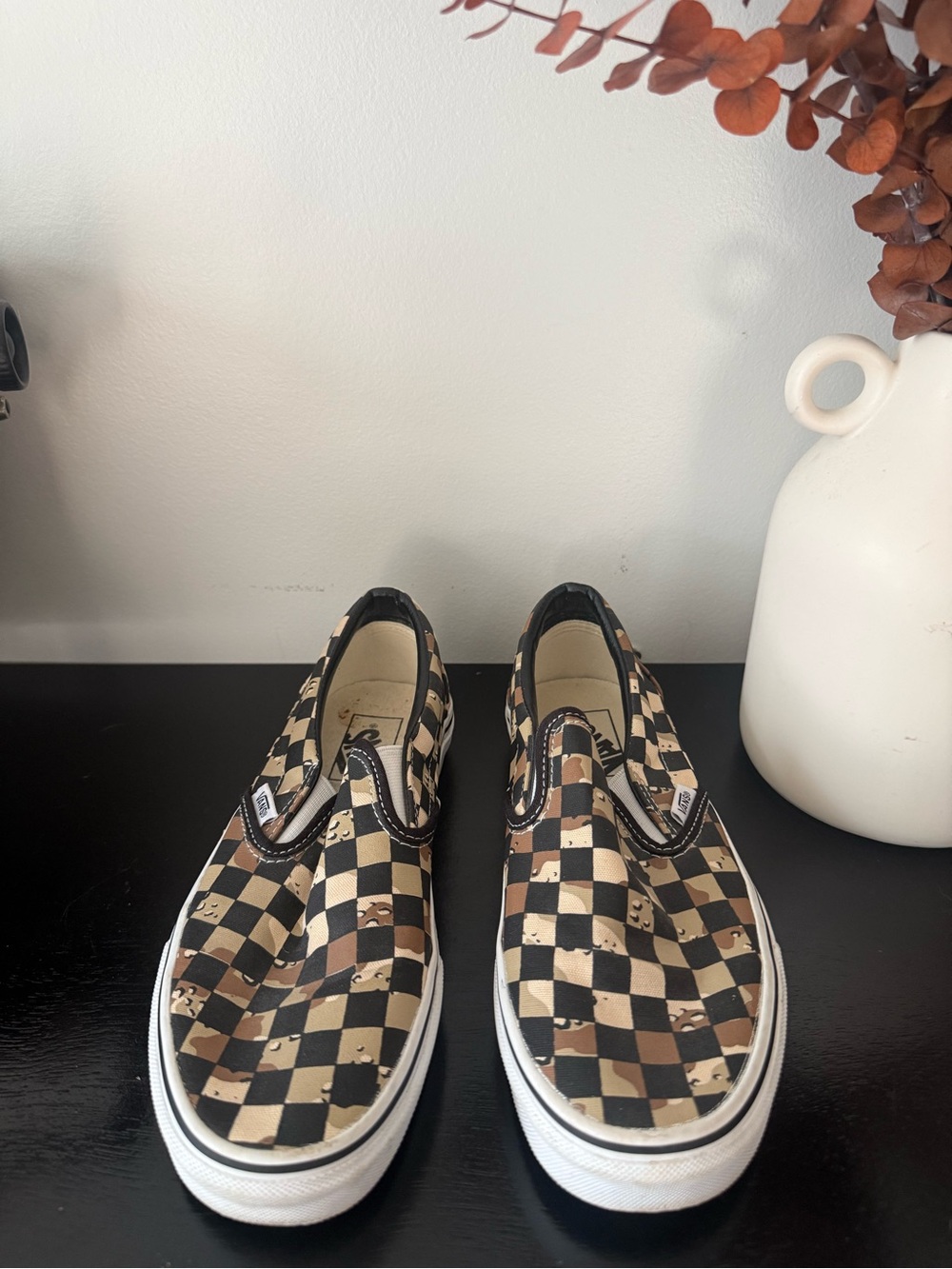 Camo Vans Checkerboard Slip-On Size 8 - Picture 2 of 6